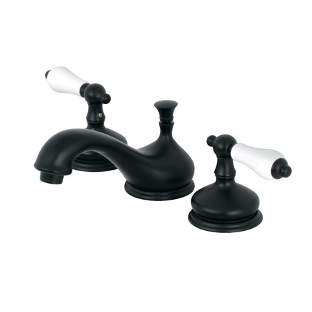 Kingston Brass KS1160PL 8" Widespread Bathroom Faucet, Matte Black KS1160PL